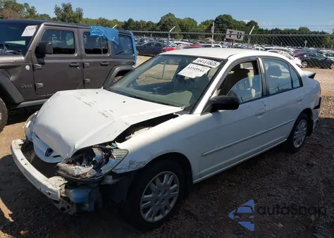 2004 Honda Civic Lx from USA, damaged, VIN 2HGES16554H500117